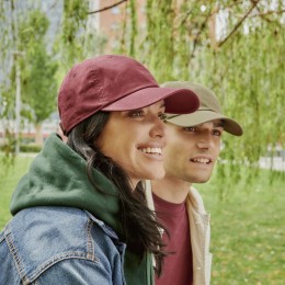 Бейсболка Dad Hat-S Eco Серый с круглым козырьком