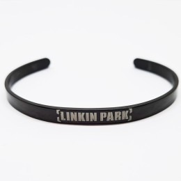 Браслет стальной "Linkin Park" черный