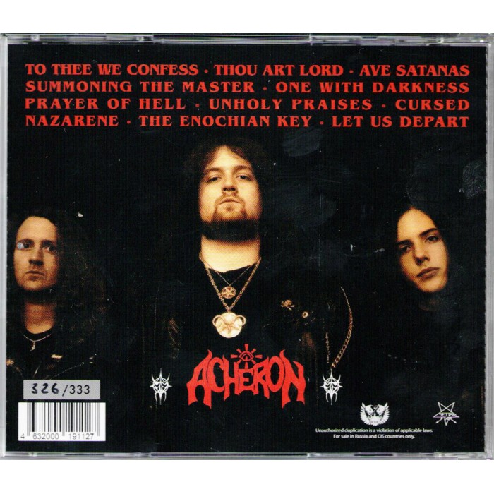 CD Acheron "Rites Of The Black Mass"