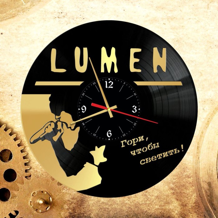 Часы "Lumen" из виниловой пластинки