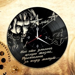Часы "Алиса" из виниловой пластинки