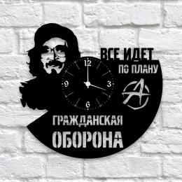 Часы "Гражданская оборона" из виниловой пластинки