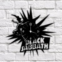Часы "Black Sabbath" из виниловой пластинки