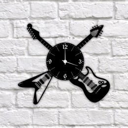 Часы "Гитары" из виниловой пластинки