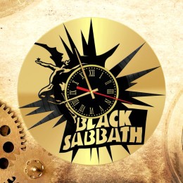 Часы "Black Sabbath" из виниловой пластинки