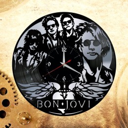 Часы "Bon Jovi" из виниловой пластинки