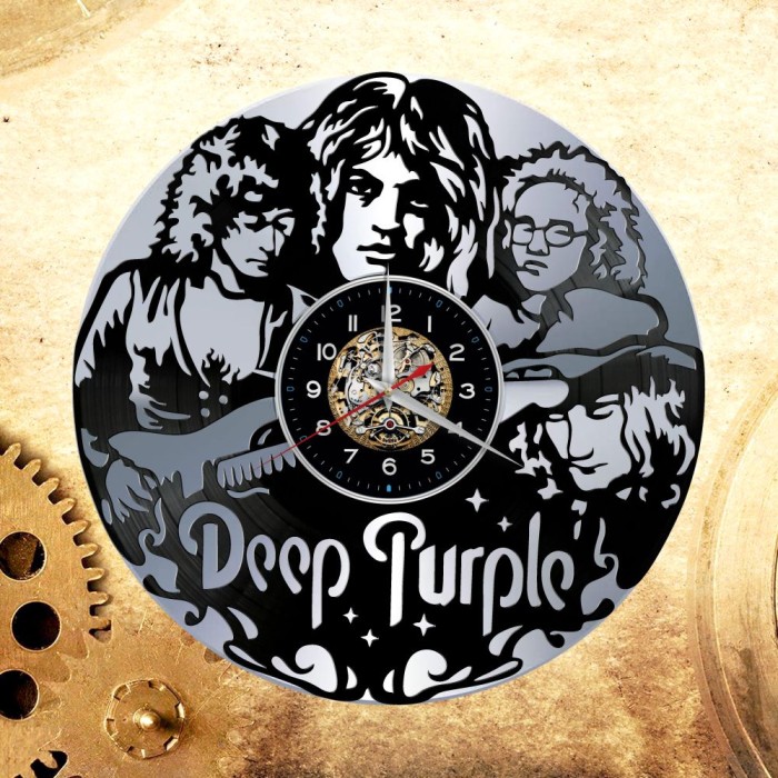 Часы "Deep Purple" из виниловой пластинки