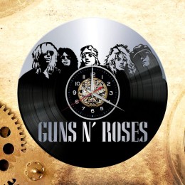 Часы "Guns N’ Roses" из виниловой пластинки