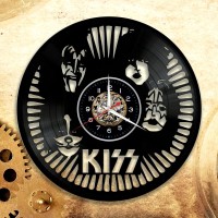Часы "Kiss" из виниловой пластинки