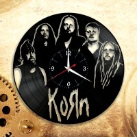 Часы "Korn" из виниловой пластинки