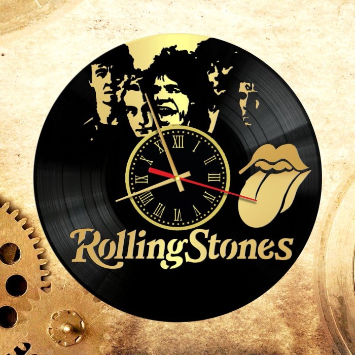 Часы "The Rolling Stones" из виниловой пластинки