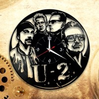 Часы "U2" из виниловой пластинки