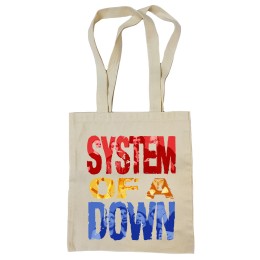 Сумка-шоппер "System Of A Down" бежевая 