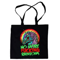 Сумка-шоппер "No More Rainbows" черная 