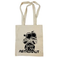Сумка-шоппер "God Is an Astronaut" бежевая 