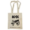Сумка-шоппер "AC/DC" бежевая