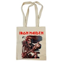 Сумка-шоппер "Iron Maiden" бежевая 