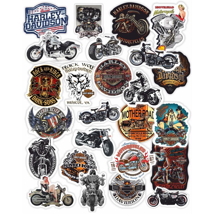 Набор наклеек "Harley-Davidson Motorcycles" (25 шт.)