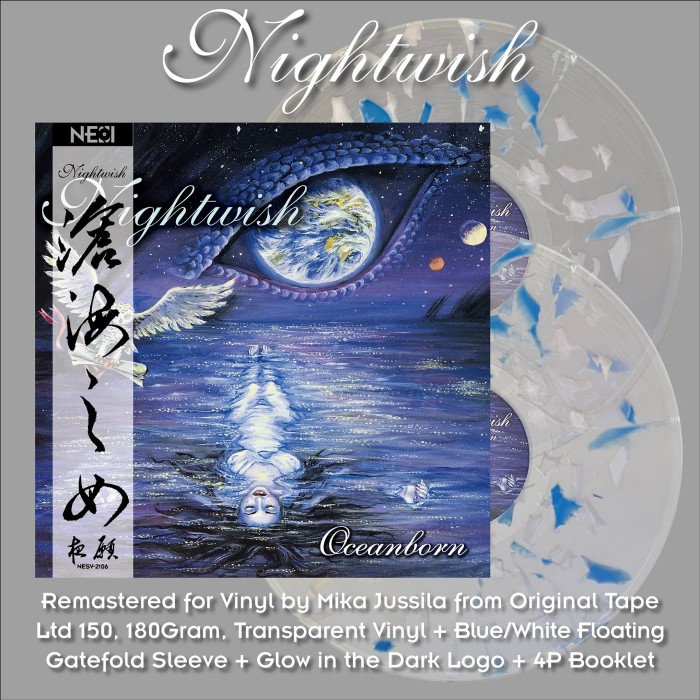 Виниловая пластинка Nightwish "Oceanborn" (2LP) Transparant Blue White Floating