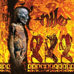 Виниловая пластинка Nile "Amongst The Catacombs Of Nephren-Ka" (1LP) Highlighter Yellow with Orange Krush Spinners and Splatter