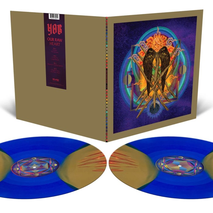 Виниловая пластинка Yob "Our Raw Heart" (2LP) Royal Blue and Gold Moon Phase Effect with Splatter