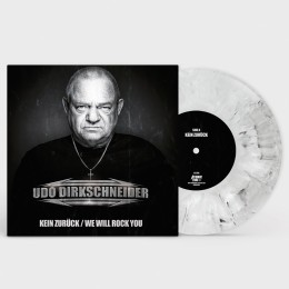 Виниловая пластинка Udo Dirkschneider "Kein Zurück / We Will Rock You" (1LP 7") White Black Marbled
