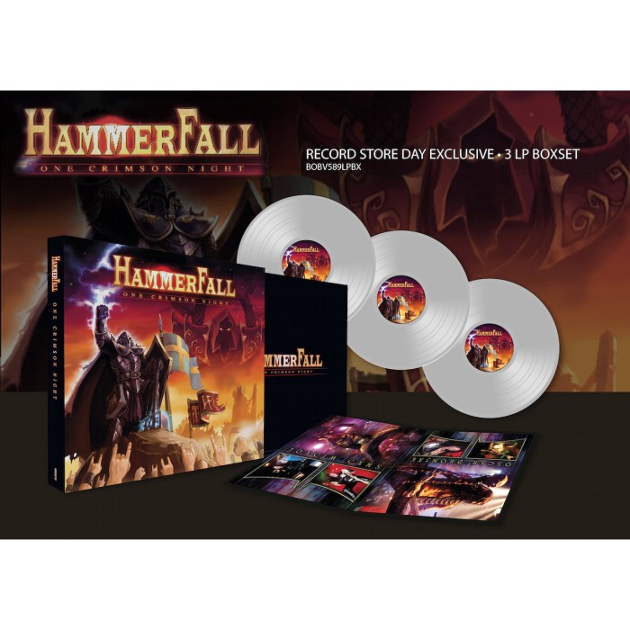 Виниловая пластинка HammerFall "One Crimson Night" (3LP) Clear Бокс-сет