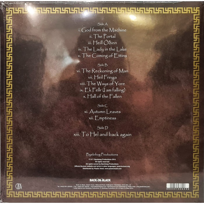 Виниловая пластинка Burzum "The Ways Of Yore" (2LP)