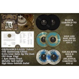 Виниловая пластинка Orphaned Land "Sahara" (2LP) Clear Gold Blue Splatter