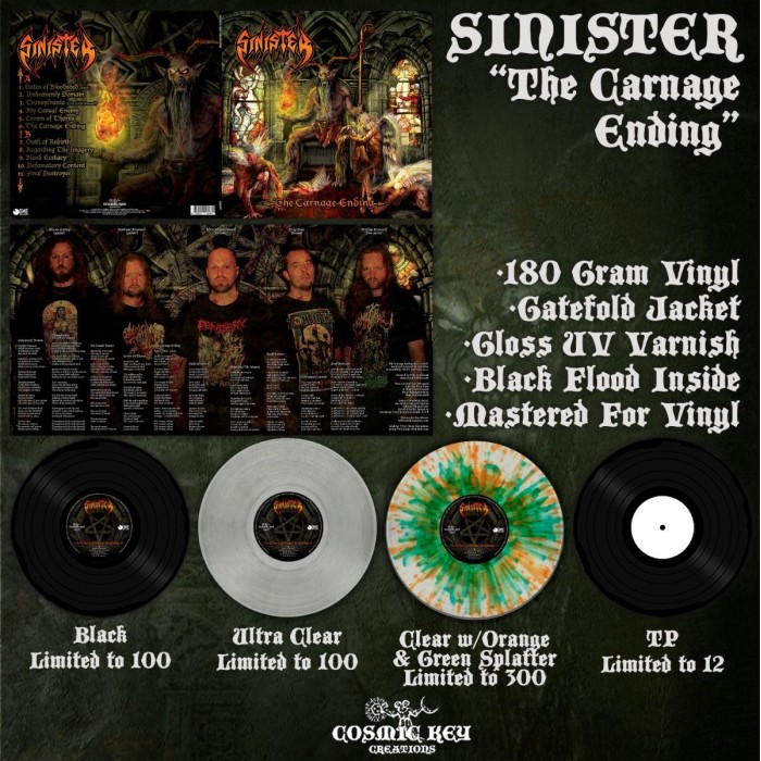 Виниловая пластинка Sinister "The Carnage Ending" (1LP) Clear