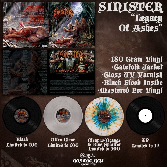 Виниловая пластинка Sinister "Legacy Of Ashes" (1LP) Clear