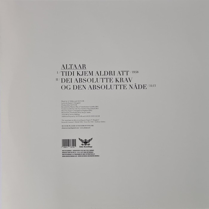 Виниловая пластинка Altaar "Altaar" (1LP)