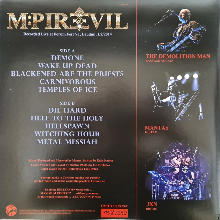 Виниловая пластинка Mpire Of Evil "LIVE Forum Fest" (1LP)