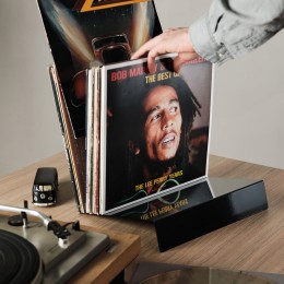 Подставка для виниловых пластинок Vinyl Thin Stand черная глянцевая