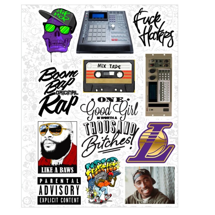 Набор виниловых наклеек №47 "Hip-Hop"