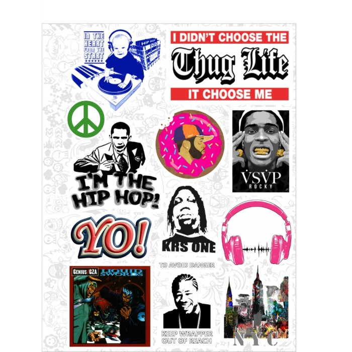 Набор виниловых наклеек №51 "Hip-Hop"