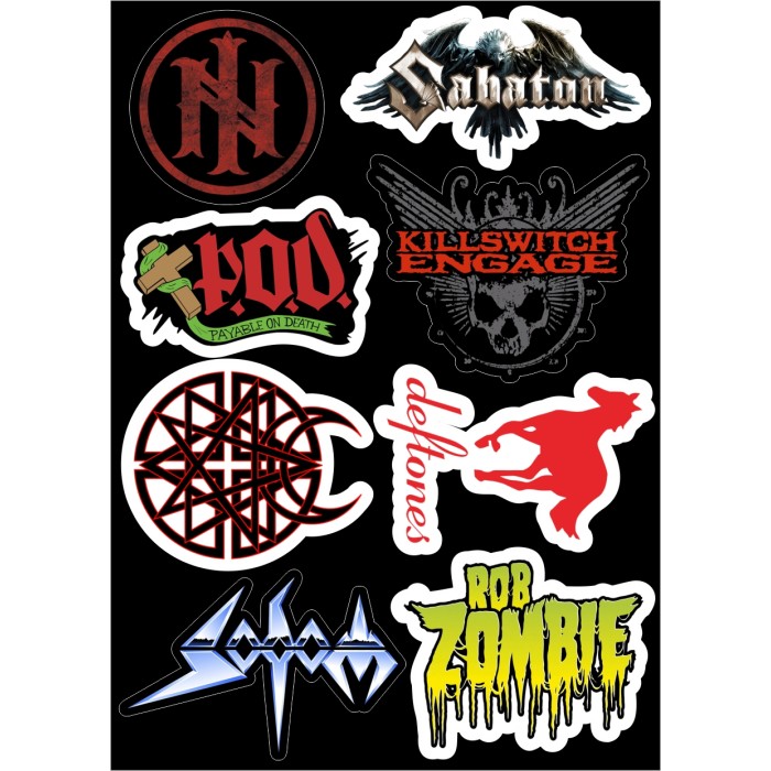 Набор виниловых наклеек Metal Bands M17