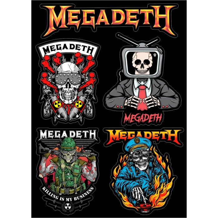 Набор виниловых наклеек Megadeth M50