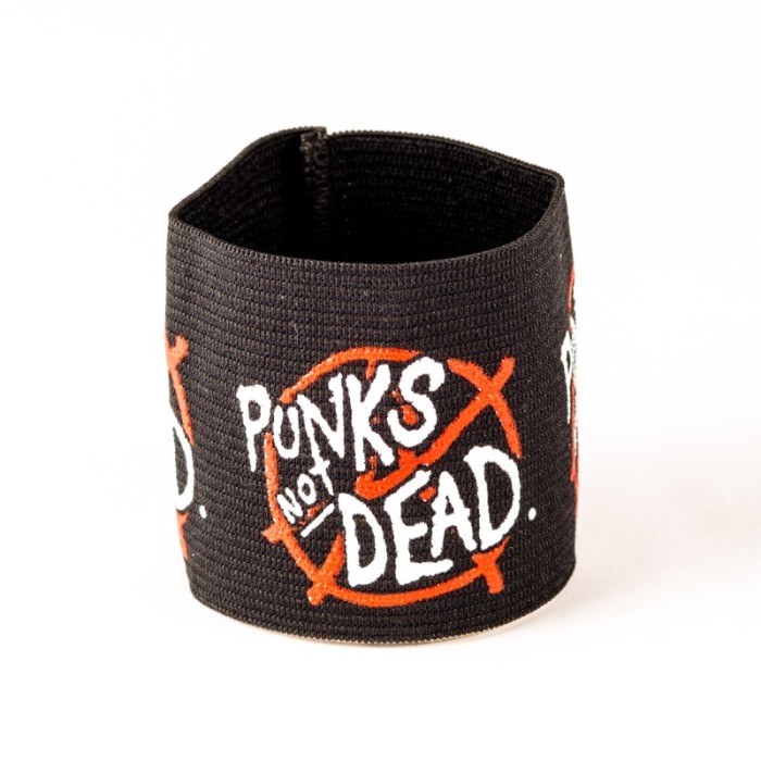 Напульсник на резинке "Punks Not Dead"