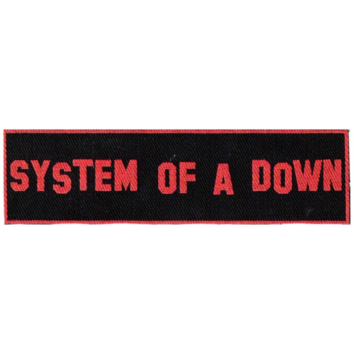 Нашивка System Of A Down красная