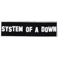Нашивка System Of A Down белая