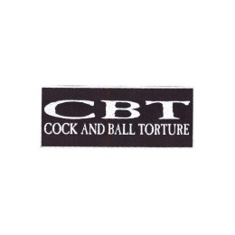 Нашивка Cock And Ball Torture белая