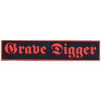 Нашивка Grave Digger красная