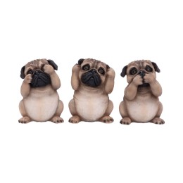 Статуэтка "Three Wise Pugs" 8.5 см