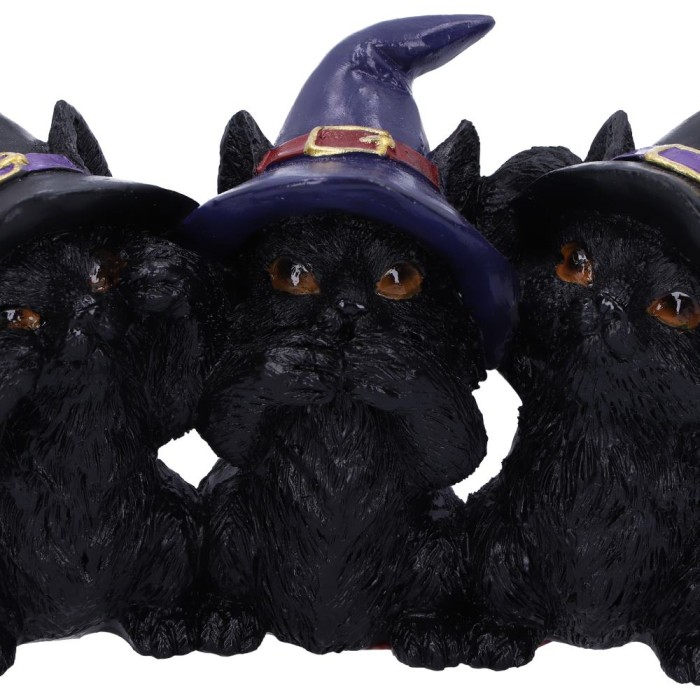 Статуэтка "Three Wise Black Cats" 11.5 см