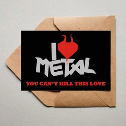 Открытка "I Love Metal"