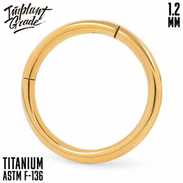 Кольцо-кликер Gold "Implant Grade" 1.2 мм титан + PVD
