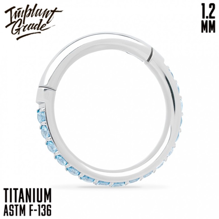 Кольцо-кликер Twilight Aqua "Implant Grade" 1.2 мм титан