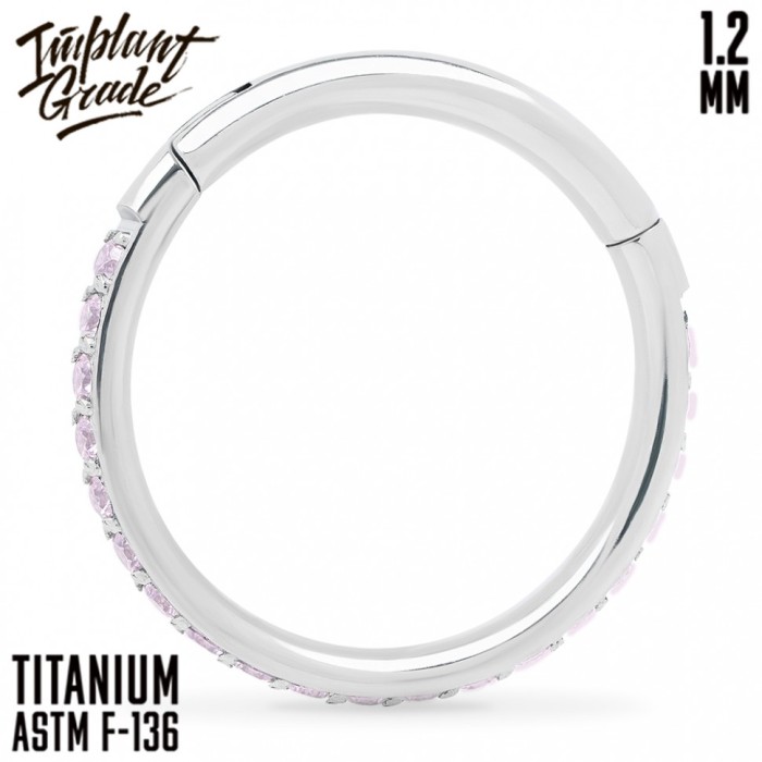 Кольцо-кликер Twilight Pink "Implant Grade" 1.2 мм титан