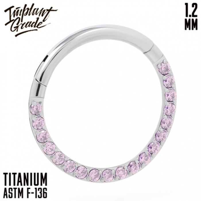 Кольцо-кликер Side Pink "Implant Grade" 1.2 мм титан